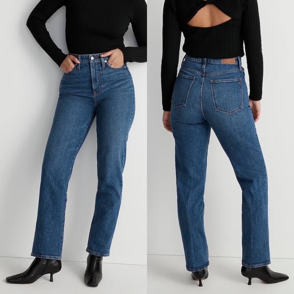Like new Madewell Petite Curvy Perfect Vintage Straight Jeans Mayfield 31 petite
